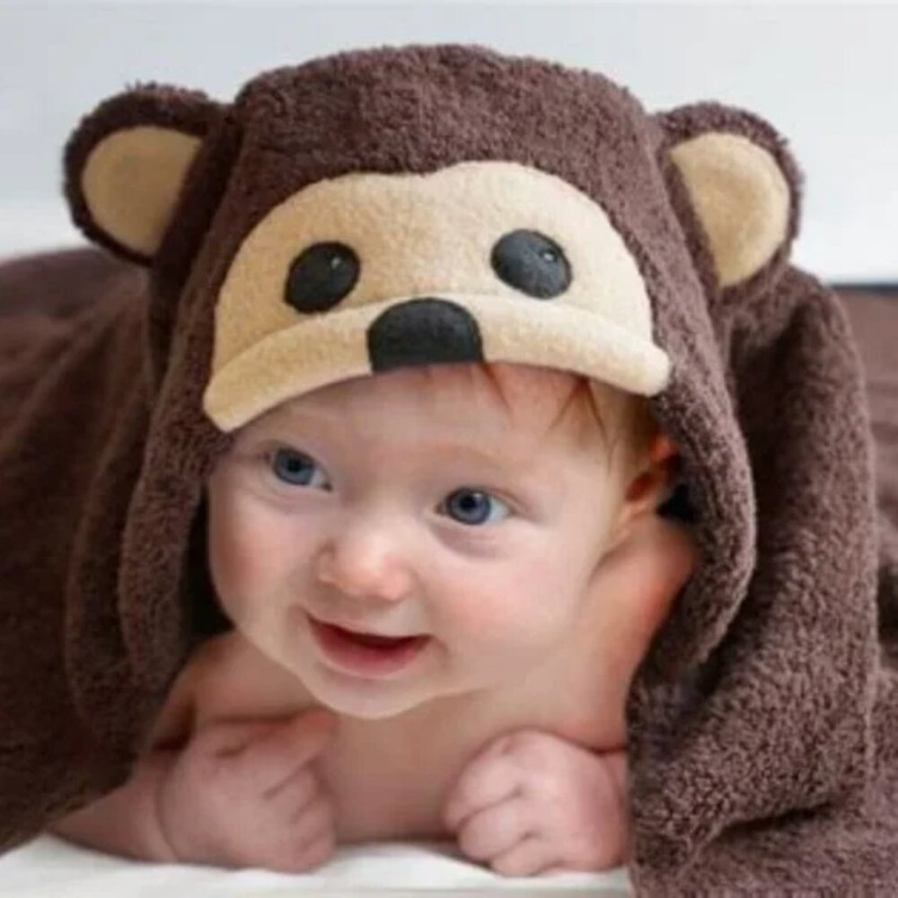 Baby Monkey Hooded Towel